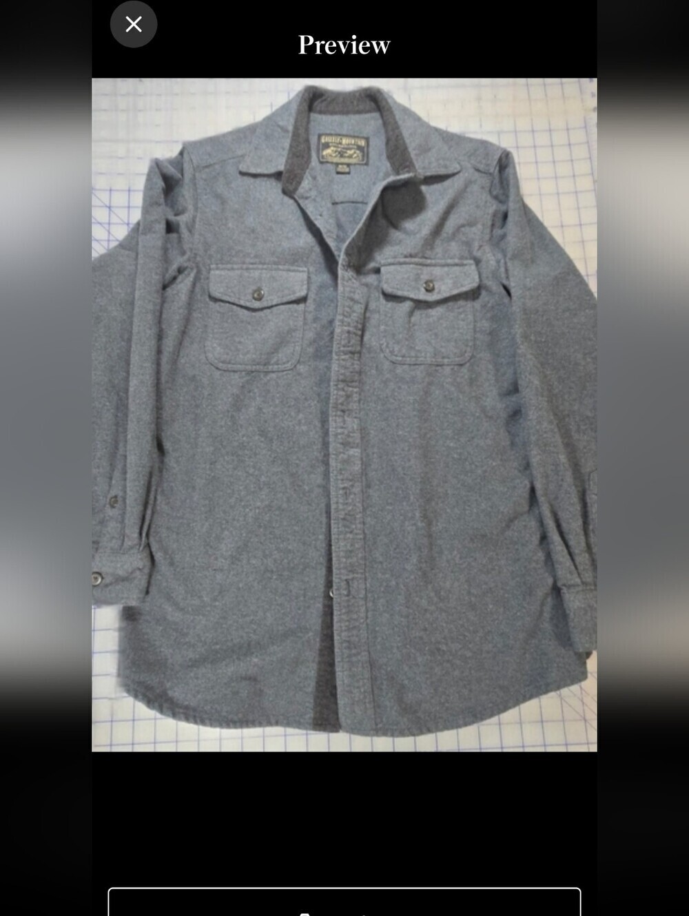Grizzly Mountain Mens Long Sleeve Chamois Flannel Outdoor Rugged Button Up M - Picture 10 of 10